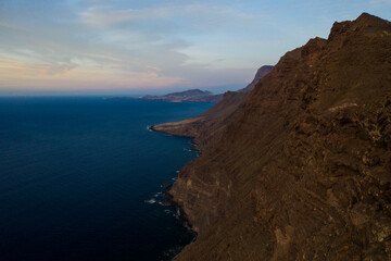 4k photo, Mirador Del Balcon, Las Palmas de Gran Canaria,Island, Ocean,  Spain, Europe, Aerial view, Drone