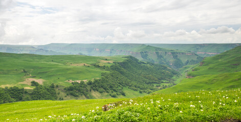 Obraz premium Panoramic view of the Bermamyt Plateau