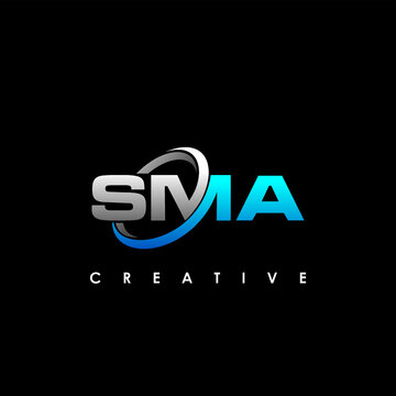SMA Letter Initial Logo Design Template Vector Illustration	
