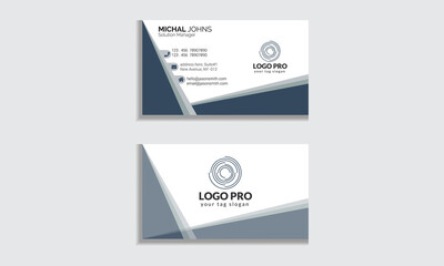 Set of modern business card print templates. Personal visiting card with company logo.