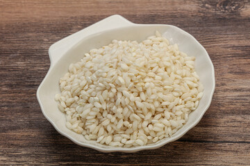 Raw arborio rice for Risotto
