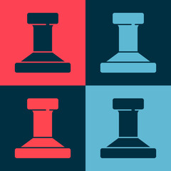 Pop art Stamp icon isolated on color background. Vector.