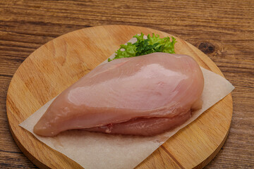 Raw chicken breast for cooking