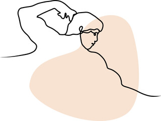 Arnold vector illustration one line color art	