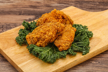 Hot fried crispy chicken wings