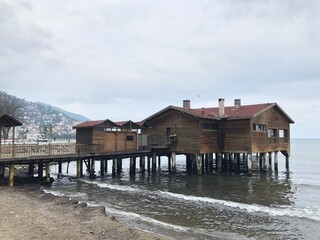 
The structure, built of wood on the pier, is not used today.