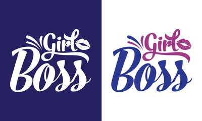 Girl Boss SVG Cut File | Entrepreneur T-shirt Design