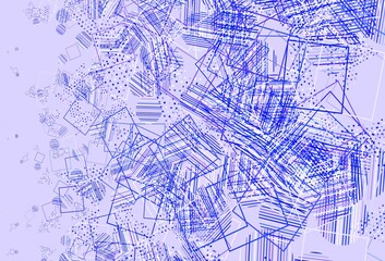 Light Purple vector background with polygonal style with circles.