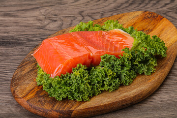 Salmon fillet slice for cooking