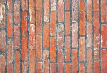 Red brick wall as an abstract background.