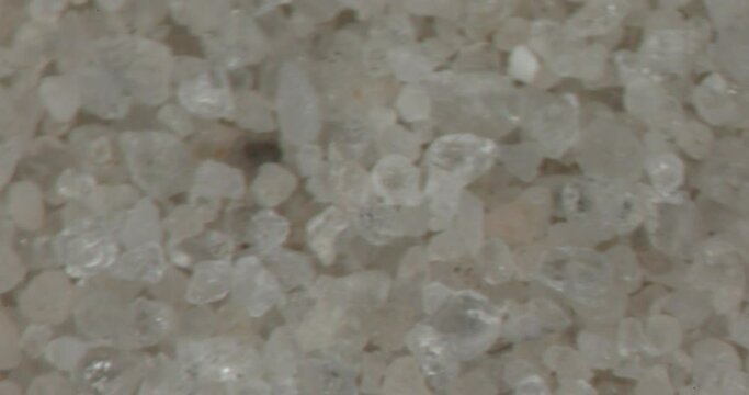 fine quartz sand with grains under the microscope