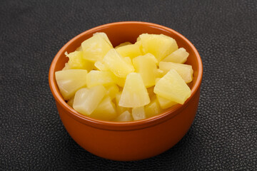 Marinated pineapple pieces