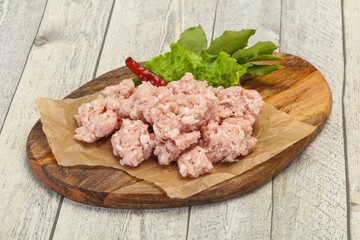Homemade pork minced meat for cooking