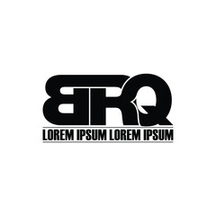 BRQ letter monogram logo design vector