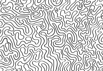 Seamless coral pattern. Contemporary texture with labyrinth and abstract shapes for textile, print, apparel, wallpaper in minimalist style. Modern fashion vector illustration
