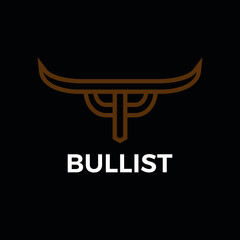 BULL LOGO CONCEPT SIMPLE AND MINIMALIST LINE ART STYLE FOR BRAND IDENTITY