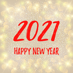 2021 Happy New Year background. Blur background. Vector illustration