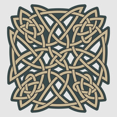 Celtic ornament element. Vector isolated on dark background.