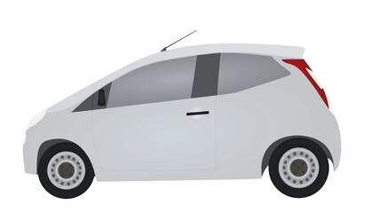 Gray city car. vector illustration