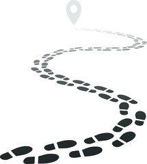 foot print icon. location icon vector