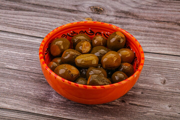 Marinated feijoa in the bowl