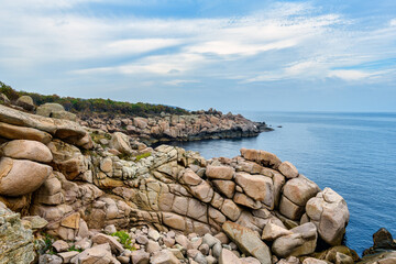 rocky coast of the sea
