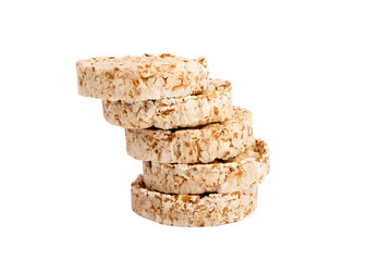 Handmade oat cookies with sesame and different seeds, isolated