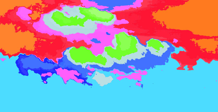 abstract background, blue sky and colorful clouds, vectori llustration. 