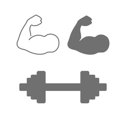 muscle barbell icon