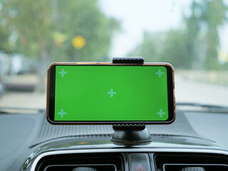 Smart Phone on Car Mock Up