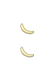 Plakat peeled banana