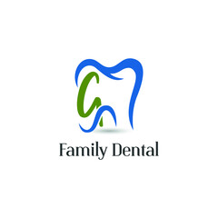 Initial Letter C Dental Dentist Logo concept. Dentistry Brand and Dental Care Logo template