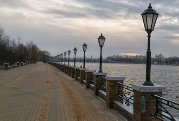 Lighting lanterns during the day in Moscow