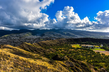 landscape with mountains and sky