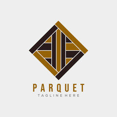 Naklejka premium parquet flooring logo vector illustration design