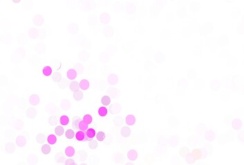 Light Purple, Pink vector backdrop with dots.