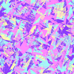 Abstract urban seamless pattern with curved geometry elements