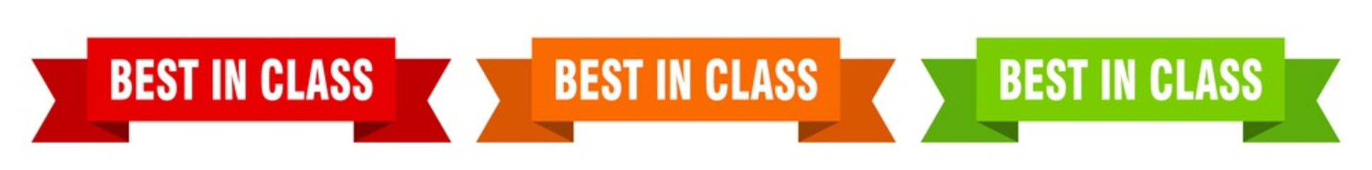 best in class ribbon. best in class isolated paper sign. banner