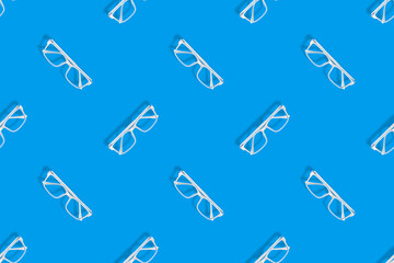Seamless patterns. Glasses seamless pattern. Glasses background for vision.