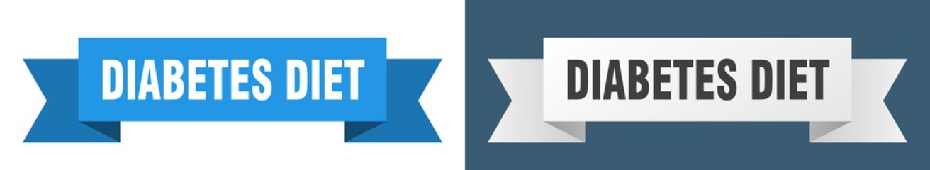 diabetes diet ribbon. diabetes diet isolated paper sign. banner