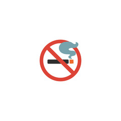 No smoking sign vector isolated icon