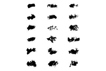 Fototapeta premium Set of black brushstrokes. Good collection of brushes.