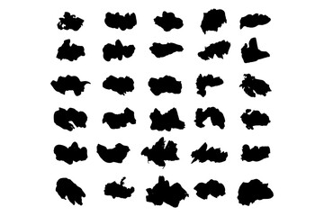 Set of black brushstrokes. Good collection of brushes.