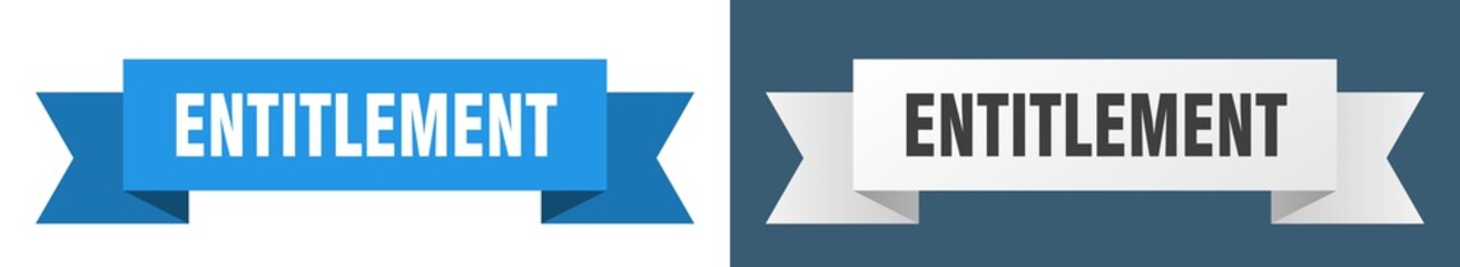 entitlement ribbon. entitlement isolated paper sign. banner