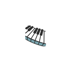 Piano keyboard vector isolated icon illustration. Piano keyboard icon