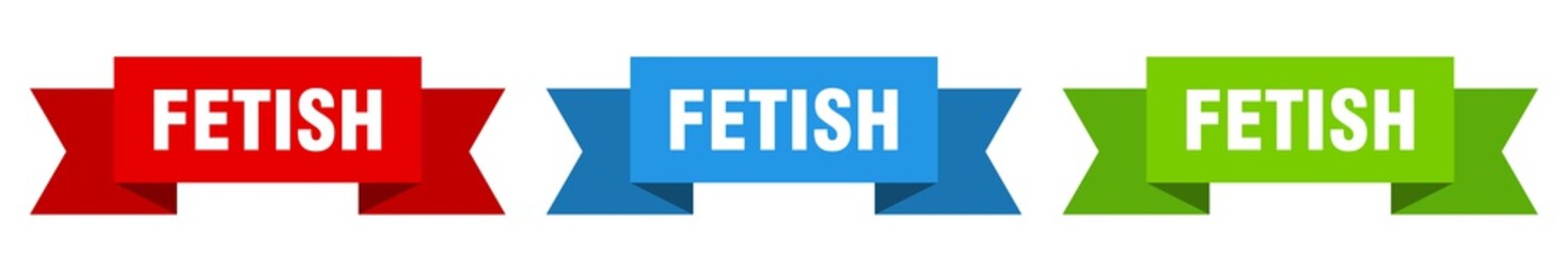 fetish ribbon. fetish isolated paper sign. banner