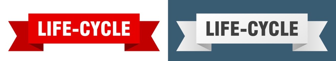 life-cycle ribbon. life-cycle isolated paper sign. banner