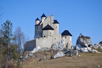Zamek Bobolice na Szlaku Orlich Gniazd, na Jurze Krakowsko-Częstochowskiej.  © Albin Marciniak