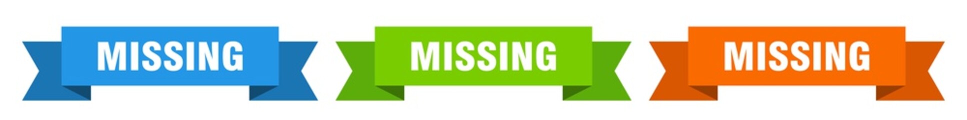 missing ribbon. missing isolated paper sign. banner