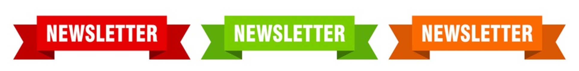 newsletter ribbon. newsletter isolated paper sign. banner
